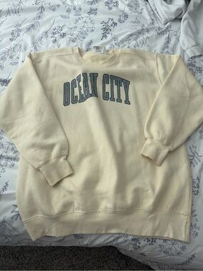 Ocean City Crewneck Sweatshirt - Cream